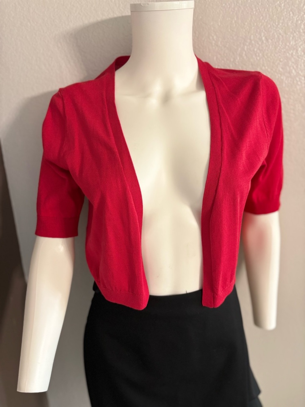 Talbots Bright Red Lightweight Knit Cardigan